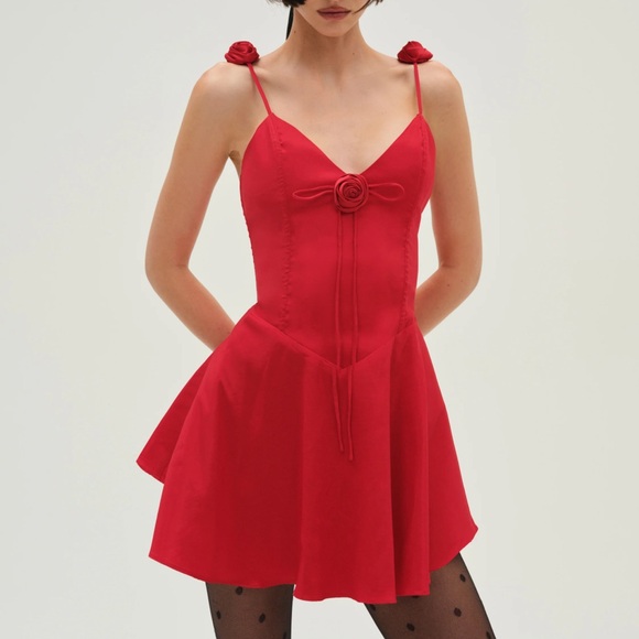 For Love And Lemons Dresses & Skirts - For Love & Lemons Orsa red mini dress Sz L